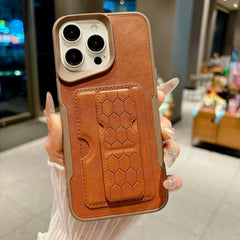Business Leather Texture with Card Holder Slot and Stand Phone Case For iPhone