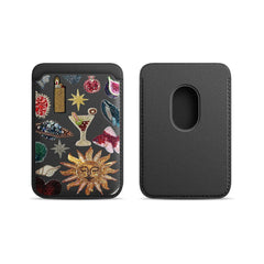 Artistic Leather Card Wallet for Phone | MagSafe Card Holder