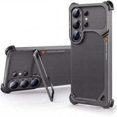 Aluminum Alloy Metal Bumper Case with Kickstand For Samsung Galaxy S26 Ultra | Bumper Metal Phone Cover