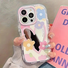 Cute Flower Mirror Phone Case For iPhone