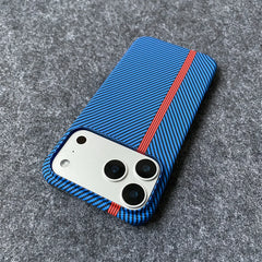 Carbon Fiber Kevlar Pattern Phone Case for iPhone | Retro Business Leather Phone Cover