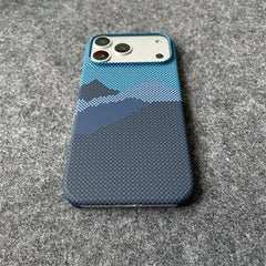 Kevlar Carbon Fiber Pattern Phone Case for iPhone