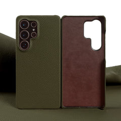 Lychee Grain Genuine Leather Case For Samsung Galaxy