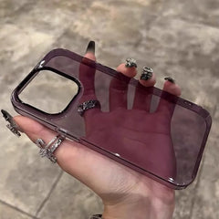 Ultra-Thin Transparent Hard Glass Case For iPhone