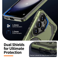 Heavy Duty Armor Rigged MagSafe Phone Case for Samsung Galaxy with Kickstand