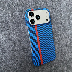 Carbon Fiber Kevlar Pattern Phone Case for iPhone | Retro Business Leather Phone Cover