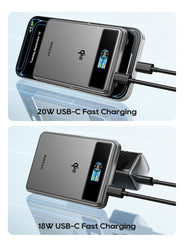 Kuulaa Qi2 Magsafe Power Bank 10000mah | 15W Magnetic Charging | 20W Wired Charge