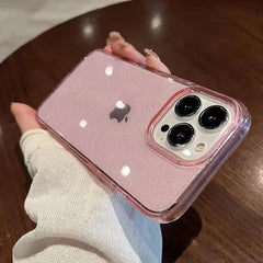 Sparkly Glitter Case for iPhone | Slim Clear Transparent Soft TPU Shockproof Bling Phone Cover