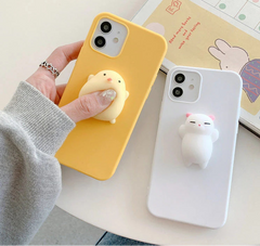 3D Squishy Animal Toy TPU Cover For iPhone