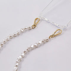 Pearl Chain Crossbody Strap | Shockproof Acrylic Lanyard Phone Case for iPhone