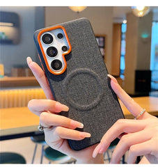 Fabric Magnetic Phone Case For Samsung