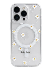 Transparent Flower MagSafe Phone Case For iPhone