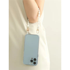 Pearl Chain Crossbody Strap | Shockproof Acrylic Lanyard Phone Case for iPhone