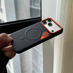Business Magnetic PU Leather Bumper Case For iPhone | MagSafe Shockproof Cover