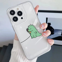 Cute Dinosaur Couple Phone Case For iPhone | Shockproof | Non-Slip Cover