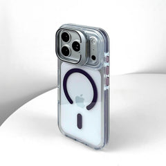 Transparent MagSafe Lens Bracket Case for iPhone