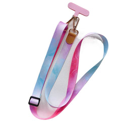Universal Retro Pattern Phone Lanyard | Wide Adjustable Crossbody Shoulder Strap | Vintage Fabric Neck Sling Bag Chain with Secure Case Tab Insert