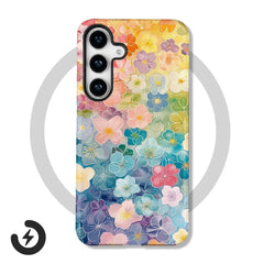 Oil Painting Flower MagSafe Phone Case For Samsung