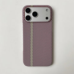 Carbon Fiber Kevlar Pattern Phone Case for iPhone | Retro Business Leather Phone Cover