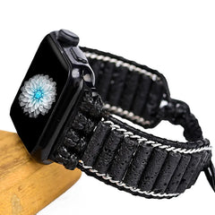 Boho Natural Stone Beaded Watch Band For Apple Watch | Handcrafted Imperial Jasper Bracelet Strap