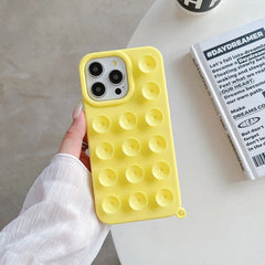Soft Silicone Suction Cup Phone Case For iPhone
