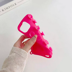 Soft Silicone Suction Cup Phone Case For iPhone