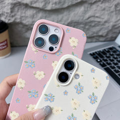 Aesthetic Textured Floral iPhone Case | Vintage Garden Pattern Matte Protective Cover