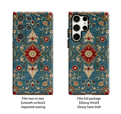 Vintage Floral Elegance Phone Case for Samsung Galaxy | Hard Dual Layer Protective Cover
