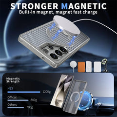 Heat Dissipation Folding Stand Magnetic Phone Case For Samsung Galaxy