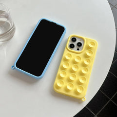 Soft Silicone Suction Cup Phone Case For iPhone