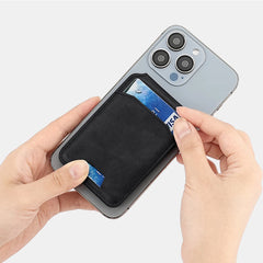 PU Leather Magnetic Card Holder With Stand | Credit Card Pocket | Magsafe Card Holder