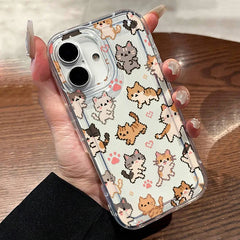 Cute Cat Print Clear Soft Case for iPhone