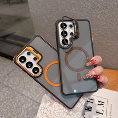 Flip Metal Lens Holder Case for Samsung Galaxy