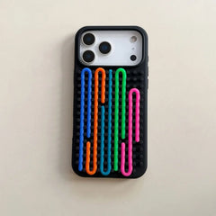 Cylindrical Labyrinth Decompression Puzzle Phone Case For iPhone | Jigsaw Puzzle Silicone Case