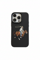 Retro Cowboy Riding Horse Soft Phone Case For iPhone