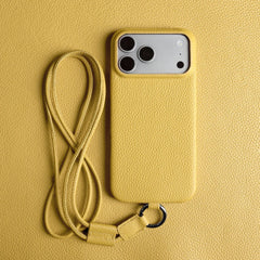 Crossbody Lanyard Genuine Leather Phone Case for iPhone