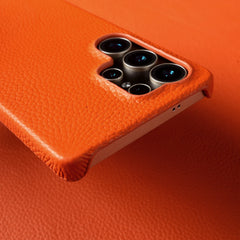 Lychee Grain Genuine Leather Case For Samsung Galaxy