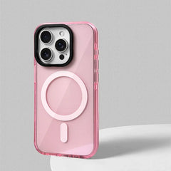 Soft Silicone Neon Clear MagSafe Phone Case For iPhone