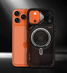 IMD Double-sided Lamination Mecha Magnetic Phone Case For iPhone