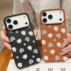 Aesthetic Textured Floral iPhone Case | Vintage Garden Pattern Matte Protective Cover