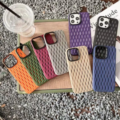 Breathable Heat Mesh Woven Pattern Silicone Case For iPhone | Cooling Shockproof Soft Cover