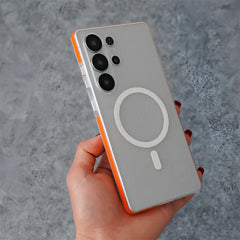 Corrugated Pattern Non-slip Matte Clear Case For Samsung Galaxy