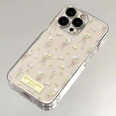Floral Pattern Protective Cover for iPhone | Transparent Soft Cover