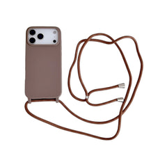 Liquid Silicone Crossbody Lanyard Cord Soft Case for iPhone