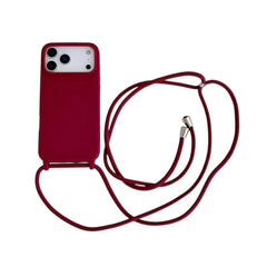 Liquid Silicone Crossbody Lanyard Cord Soft Case for iPhone