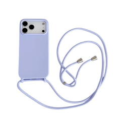 Liquid Silicone Crossbody Lanyard Cord Soft Case for iPhone