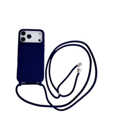 Liquid Silicone Crossbody Lanyard Cord Soft Case for iPhone