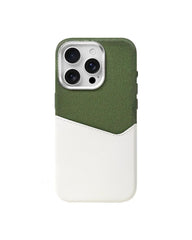 MagSafe Card Holder Two-Toned Leather Case For iPhone