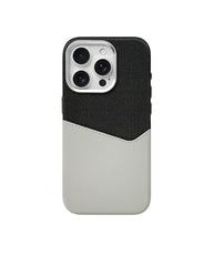 MagSafe Card Holder Two-Toned Leather Case For iPhone