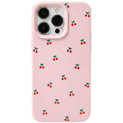 Cute Cherry Print Silicone Phone Cover For iPhone